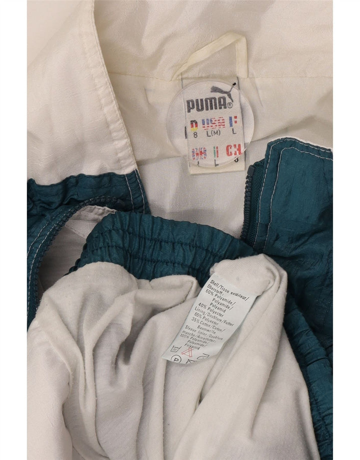 Jachetă de trening Puma Loose Fit pentru bărbați, verde mare, poliamidă color bloc
