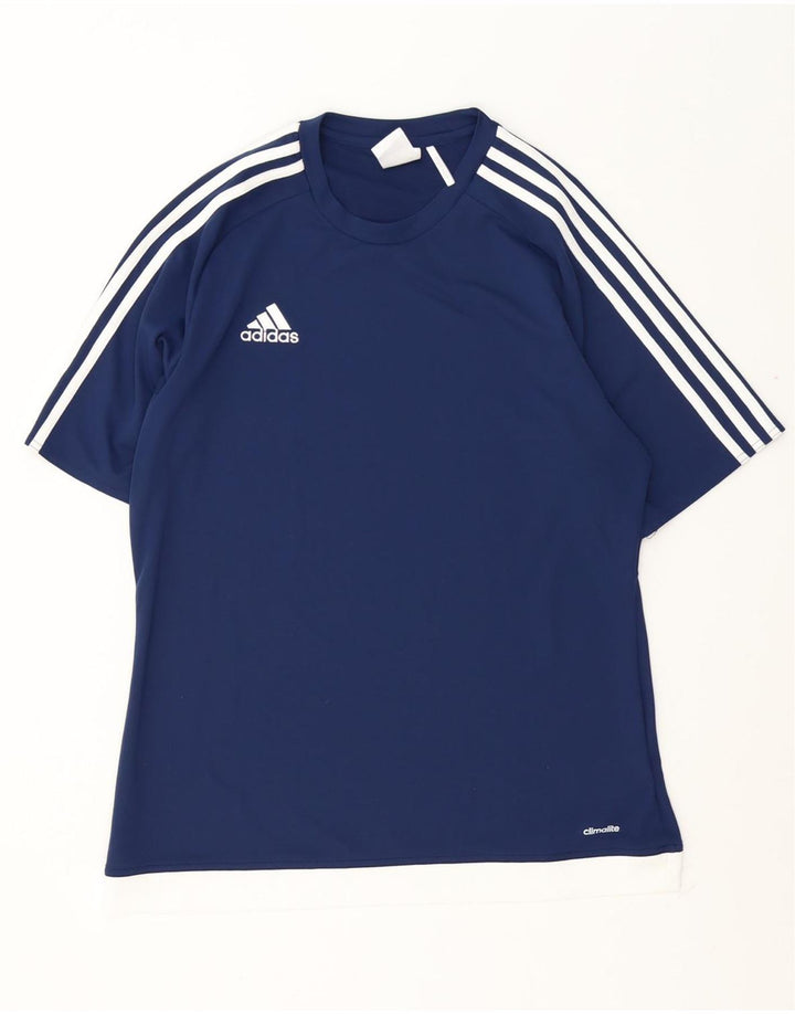 Tricou Adidas Climalite pentru bărbați Top Mediu Bleumarin Poliester
