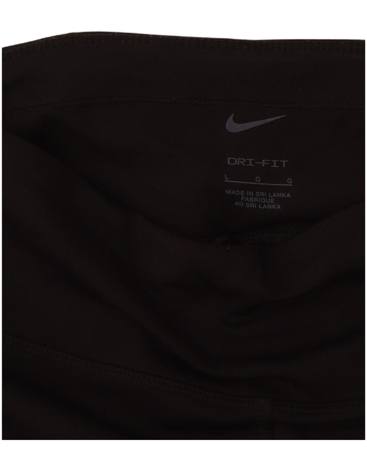 Leggings NIKE Dri Fit Capri pentru femei UK 14 Poliester negru mare
