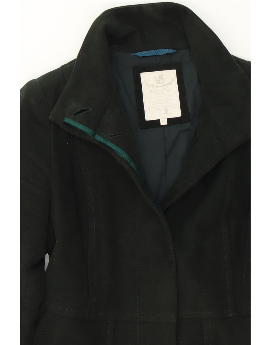 WHITE STUFF Womens Overcoat UK 10 Small Green Cotton Vintage White Stuff and Second-Hand White Stuff from Messina Hembry 