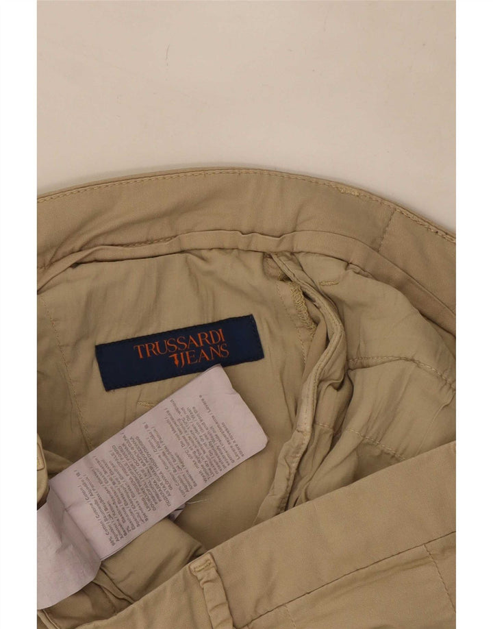 Trussardi Pantaloni scurti chino pentru femei W30 bumbac mediu bej