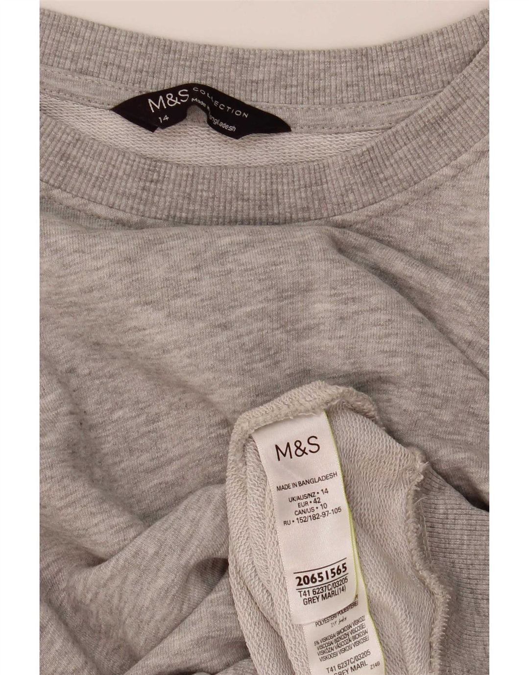 Pulover pentru damă Marks & Spencer, mare, gri, bumbac
