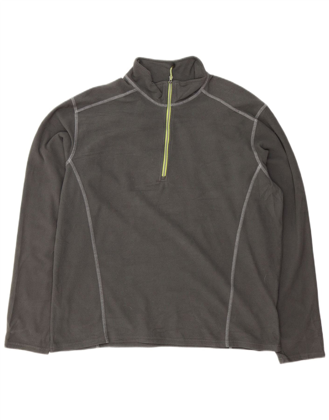 Pulover pentru bărbați Eddie Bauer, cu fermoar și gât, poliester gri XL