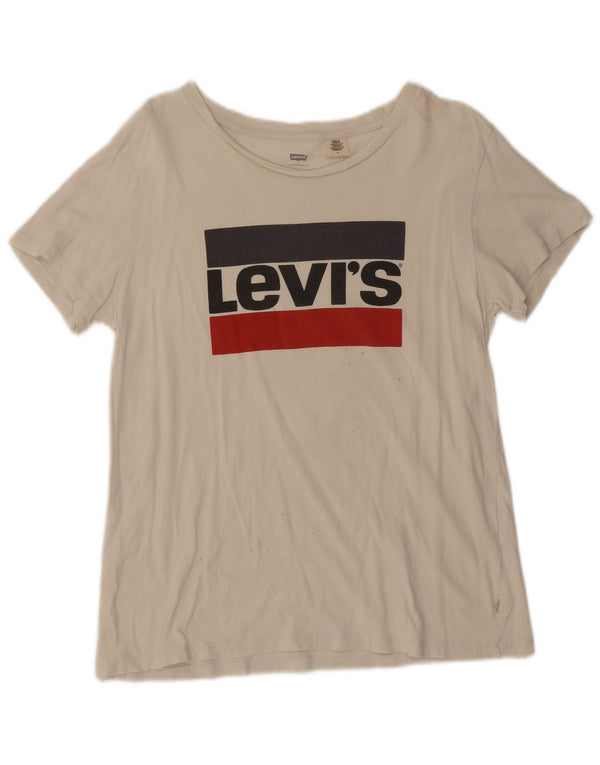 Tricou grafic Levi's pentru femei Top UK 14 Medium White
