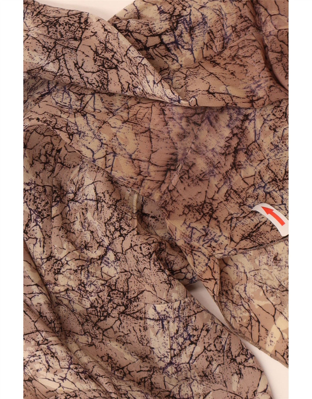 Rochie schimbătoare cu model abstract pentru femei vintage UK 16 mare maro