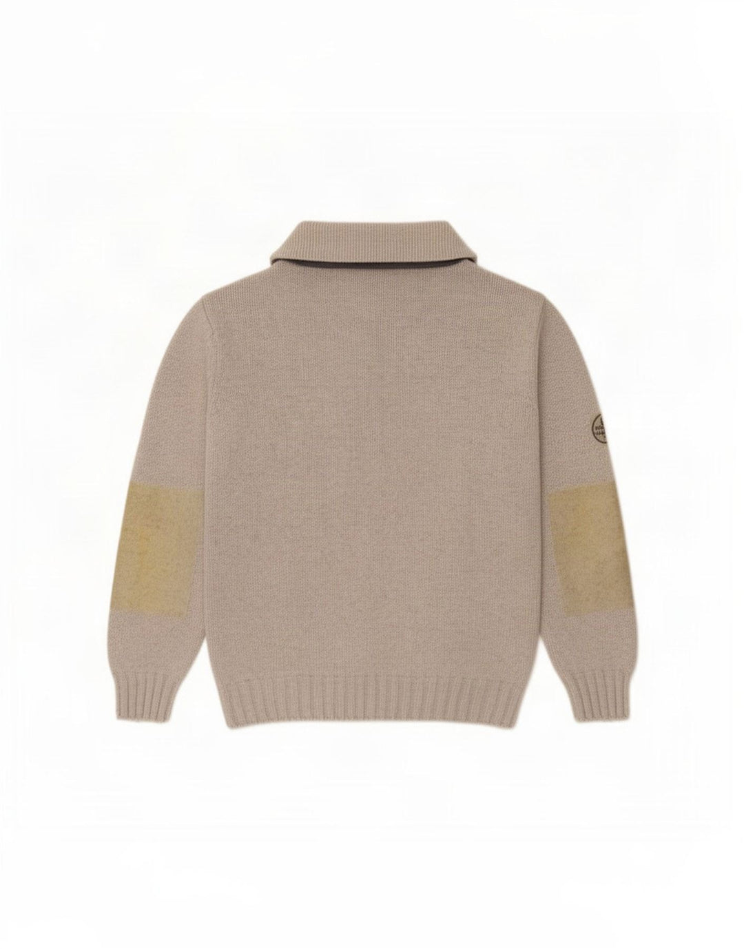 Pulover pentru bărbați cu gât polo Murphy & Nye, lână color bloc, gri mediu