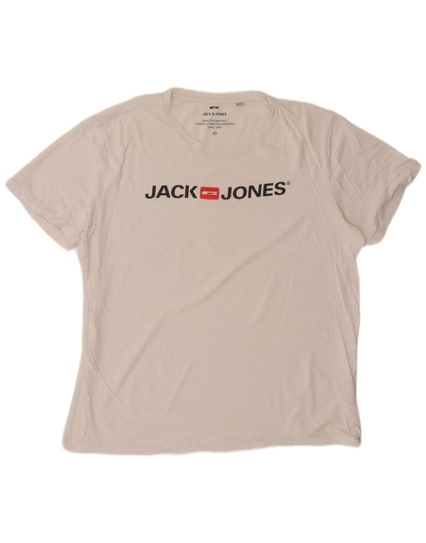 JACK & JONES Tricou grafic pentru bărbați Top 2XL Bumbac alb
