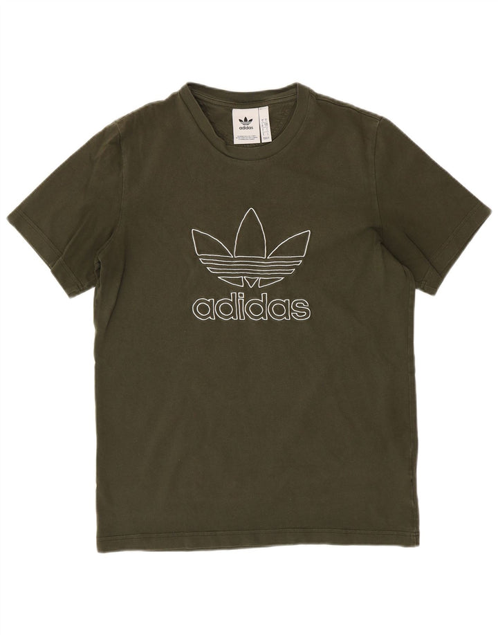 Tricou grafic ADIDAS pentru bărbați Top mic din bumbac kaki