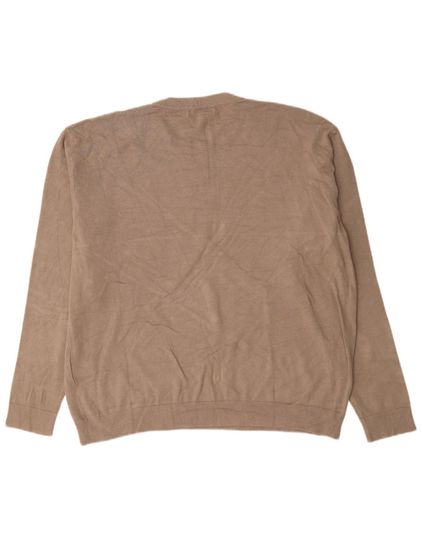 Zara Mens Crew Neck Jumper Sweater XL Grey Viscose
