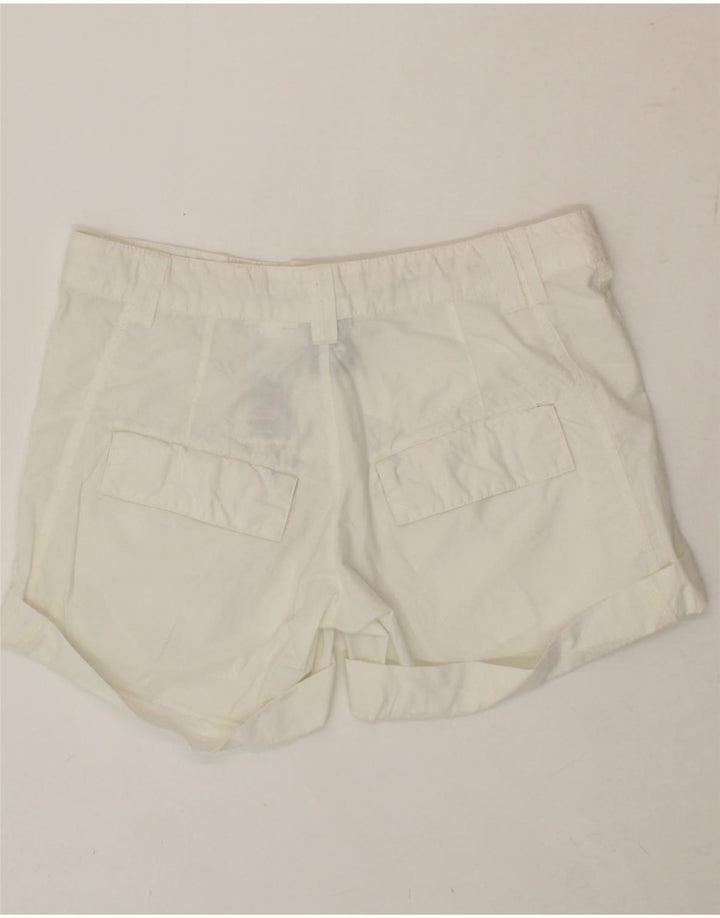 NIKE Womens Casual Shorts UK 10 Small W32 White Polyester Vintage Nike and Second-Hand Nike from Messina Hembry 