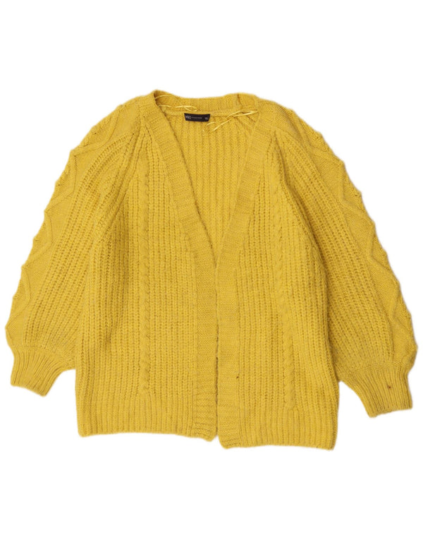 Pulover cardigan deschis pentru femei Marks & Spencer UK 16 mare, galben acrilic