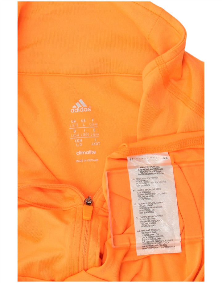 Top de trening ADIDAS Climalite Pullover pentru femei Marea Britanie 16/18 portocaliu mare