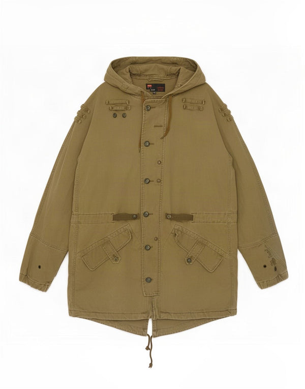 Jachetă parka cu glugă pentru bărbați Diesel UK 42 XL bumbac kaki