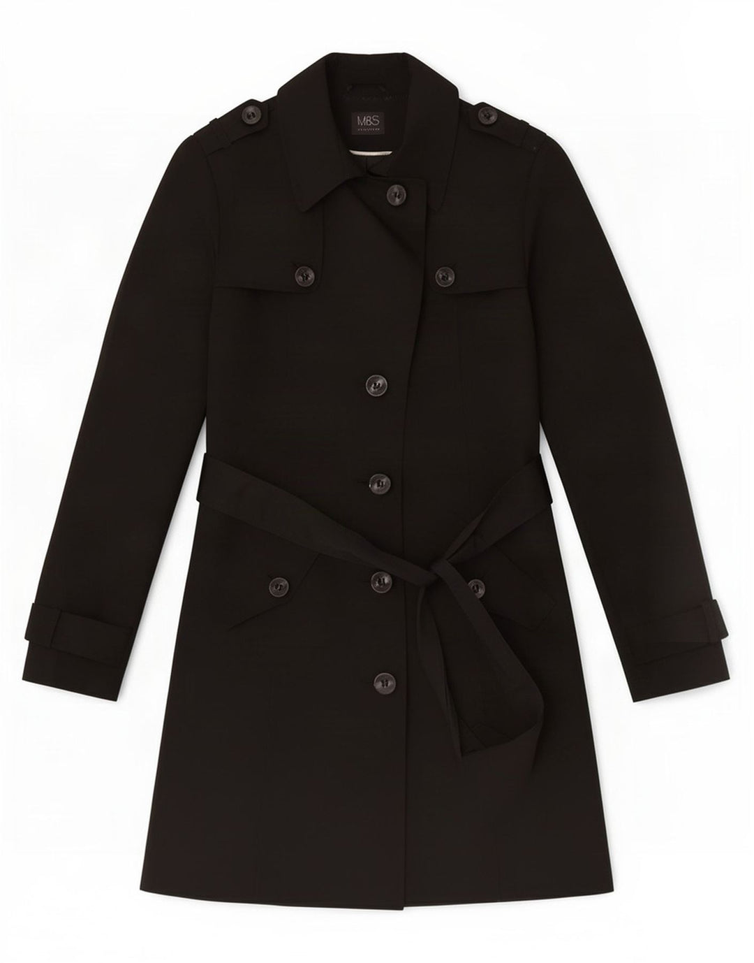Trench pentru femei Marks & Spencer UK 12 Poliester mediu negru