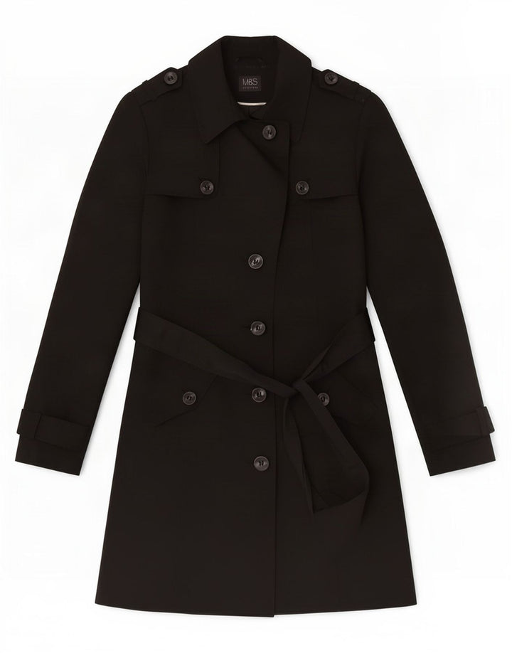 Trench pentru femei Marks & Spencer UK 12 Poliester mediu negru
