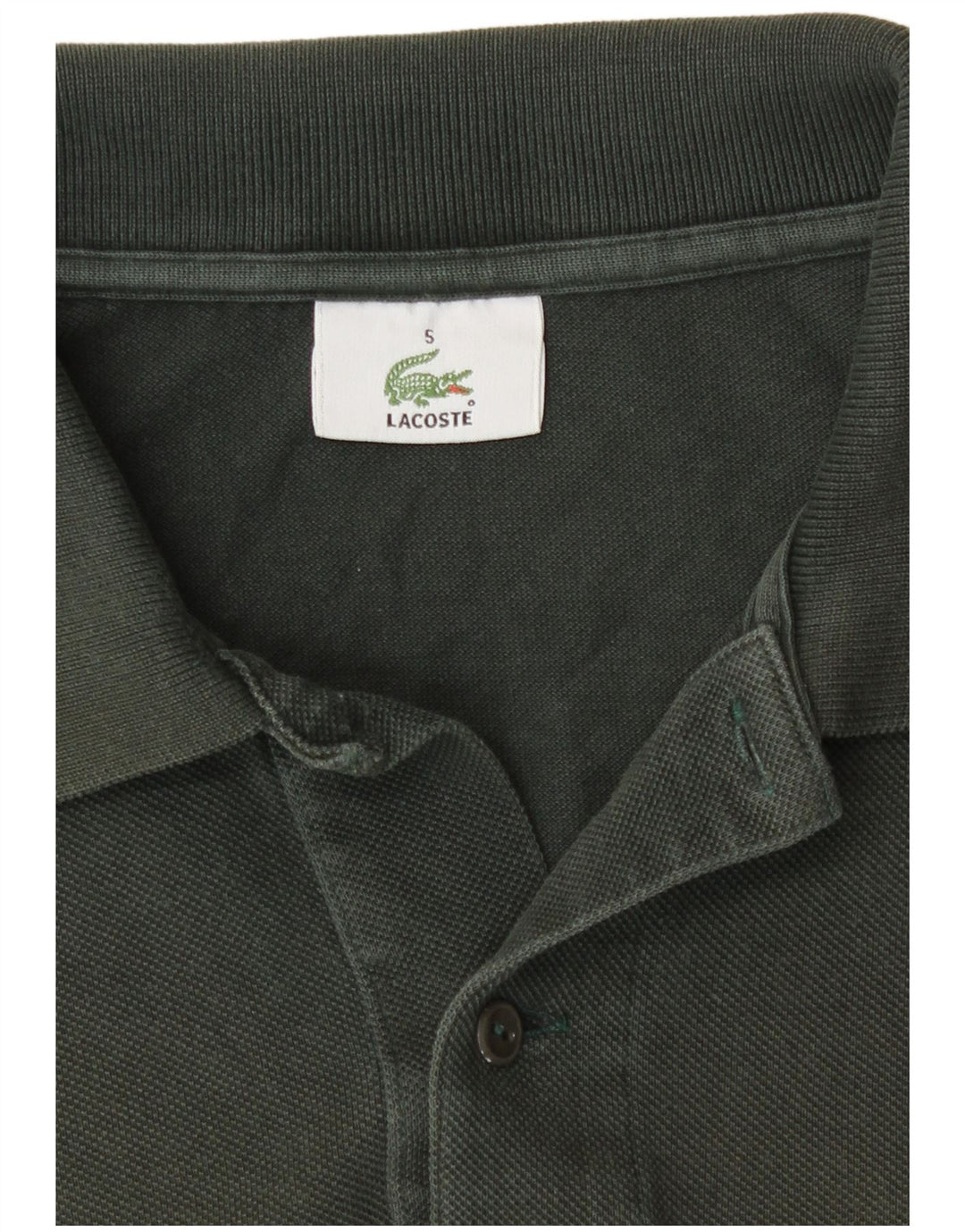 Tricou polo Lacoste pentru bărbați US 5, mare, verde, bumbac