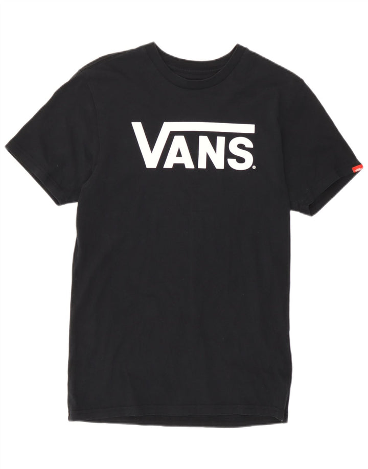 Tricou grafic clasic Vans pentru bărbați Top mic, negru, bumbac