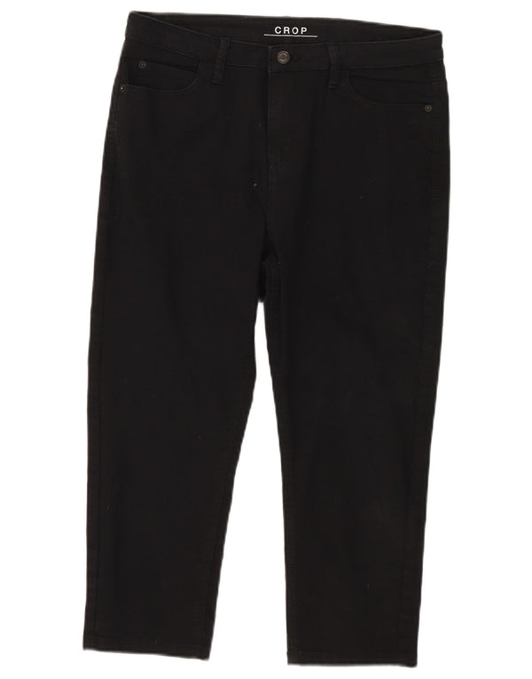 Blugi tăiați pentru femei Marks & Spencer UK 14 Large W32 L20 Bumbac negru
