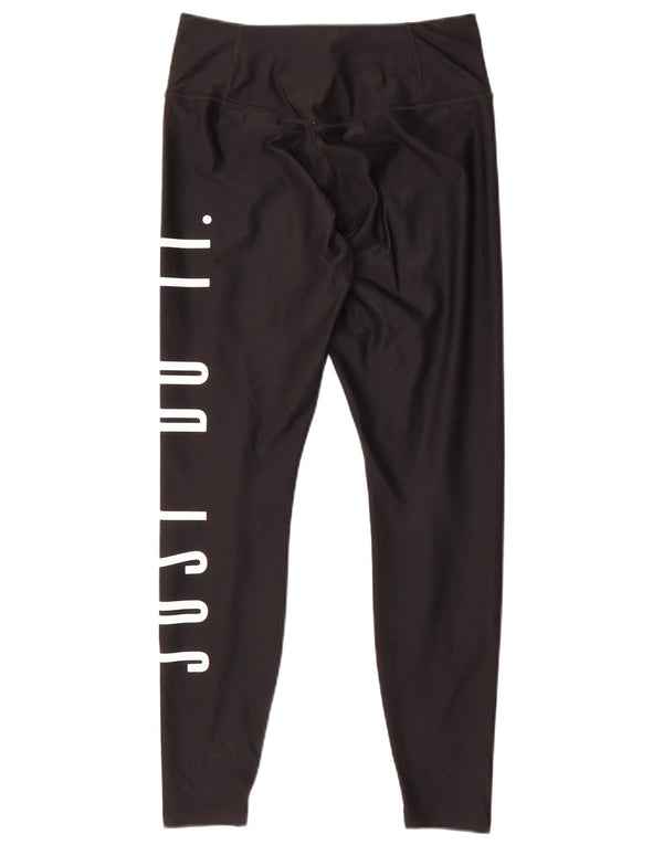 Leggings Nike Dri Fit Graphic pentru femei UK 10 Poliester negru mic