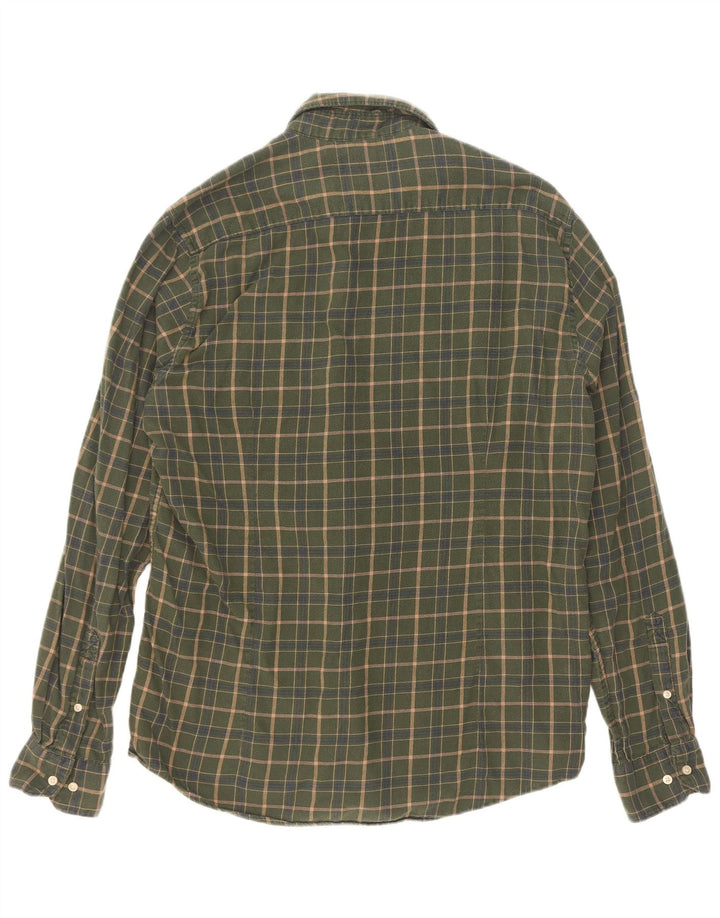 Cămașă pentru bărbați Barbour Tailored Fit, bumbac cu carouri mare, kaki