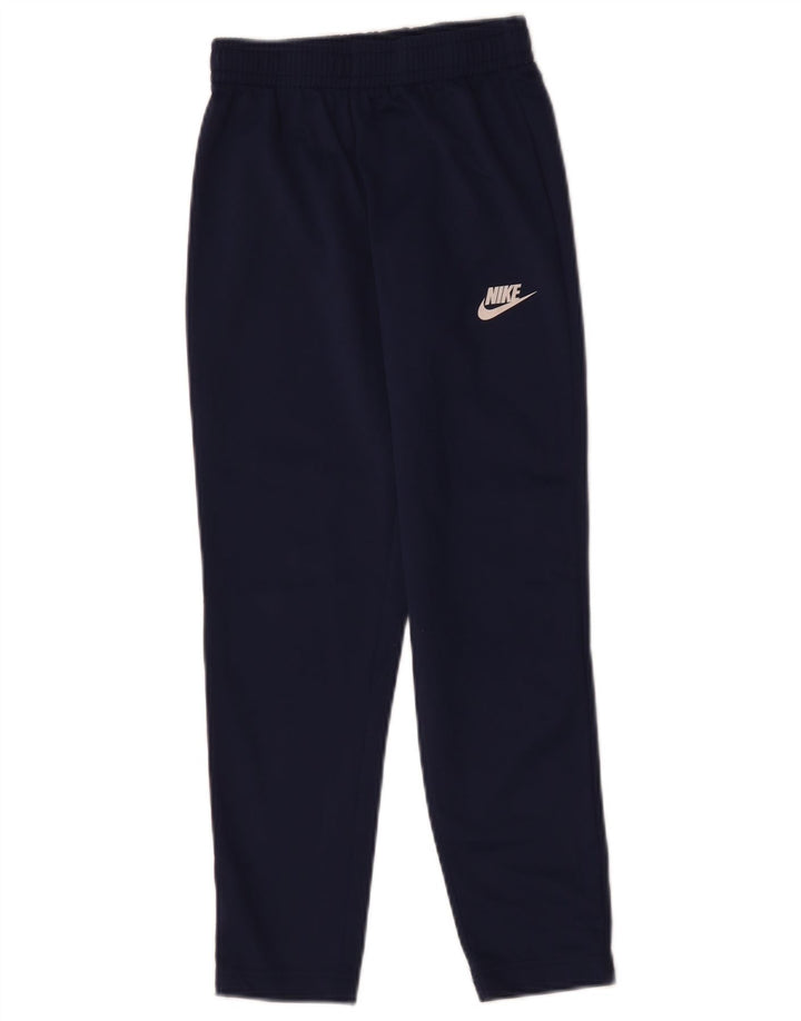 Pantaloni de trening Nike pentru băieți 8-9 ani poliester mici, albastru bleumarin