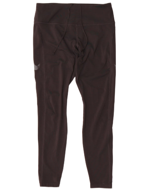 Leggings grafic Nike pentru femei UK 14, mare, negru, poliester