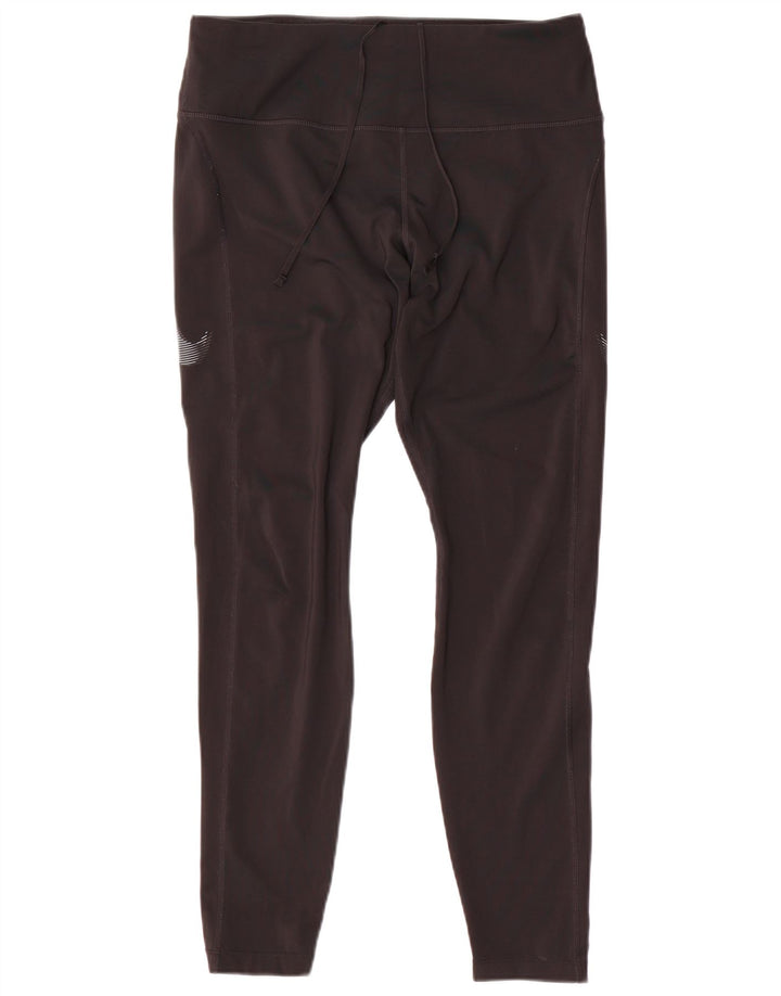 Leggings grafic Nike pentru femei UK 14, mare, negru, poliester