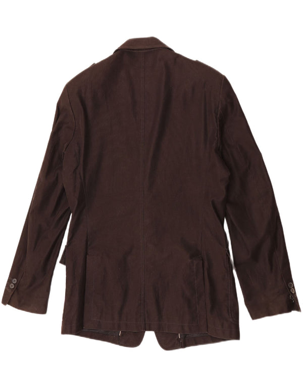Jachetă pentru bărbați Zara, militară, cu 2 nasturi, EU 54 XL, bumbac maro