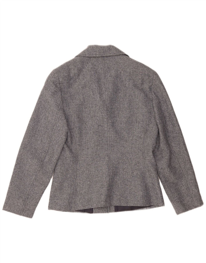 Jachetă pentru femei Max & Co. Blazer cu 4 nasturi UK 10 Poliester gri mic