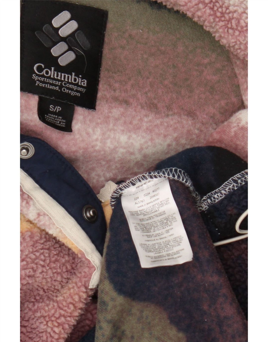 Pulover oversize din lână Columbia pentru femei UK 10 mic multicolor