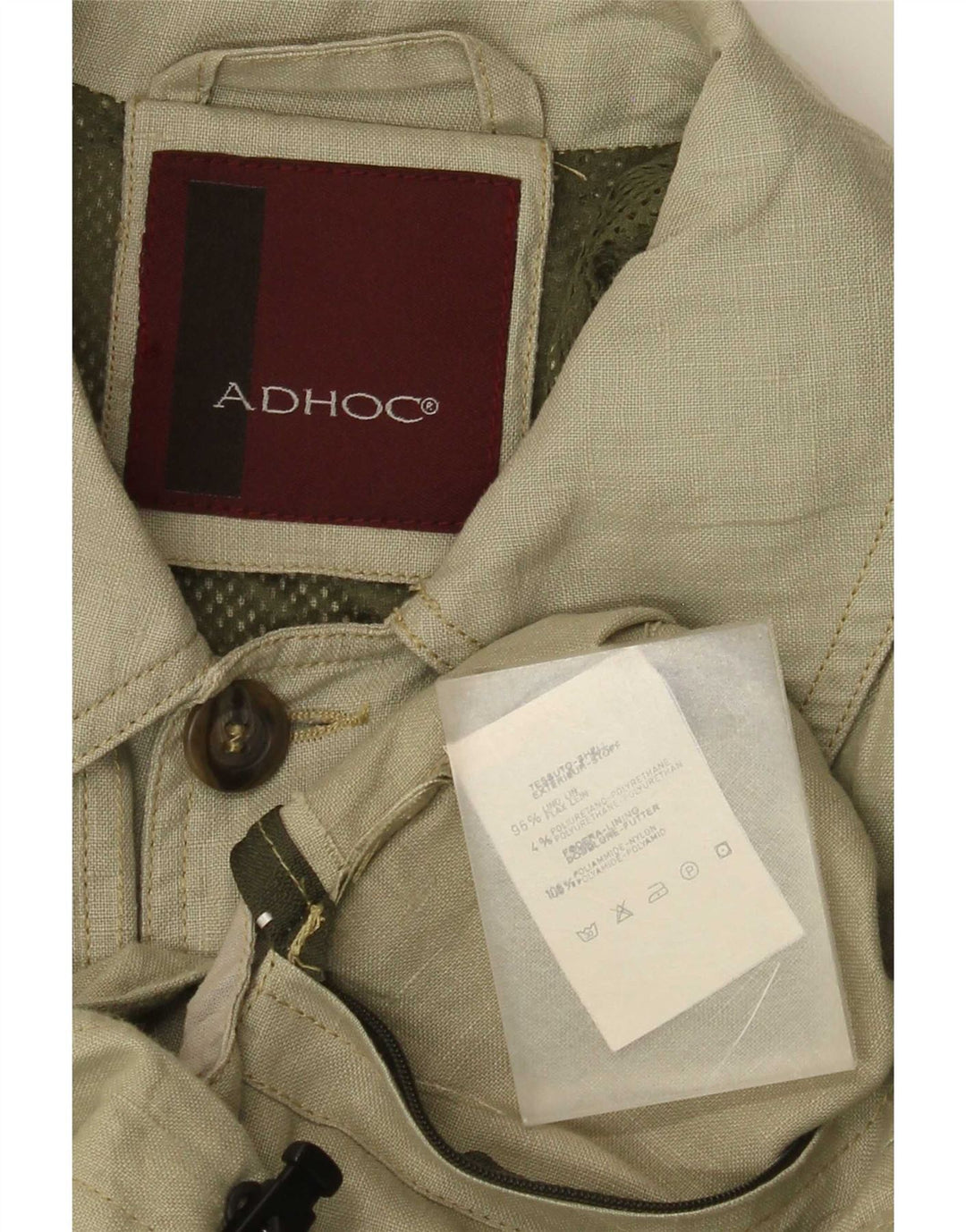 Jachetă Adhoc pentru bărbați UK 38 Medium Khaki Linen Army