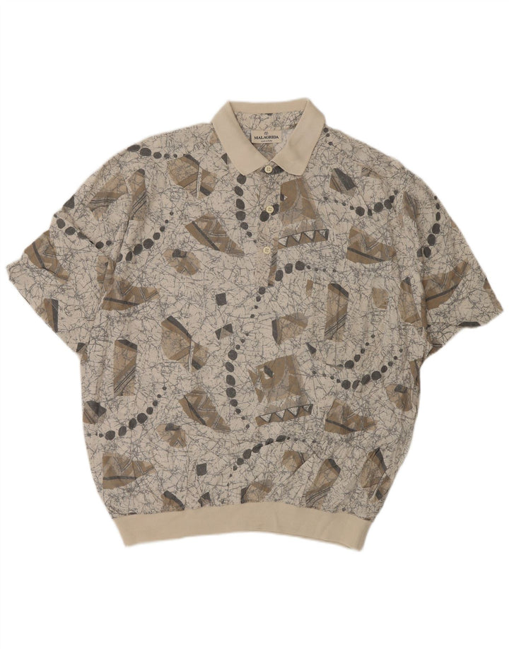 Cămașă cu mânecă scurtă pentru bărbați Malagrida, cu model abstract, XL, viscoză gri
