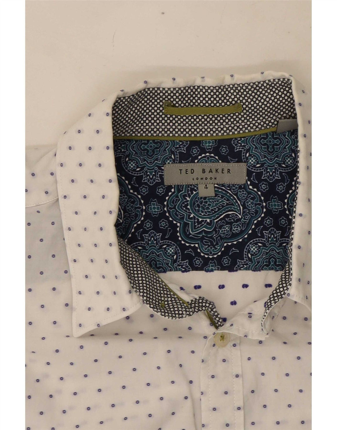 Cămașă pentru bărbați Ted Baker, mărime 4, mare, bumbac cu pete albe