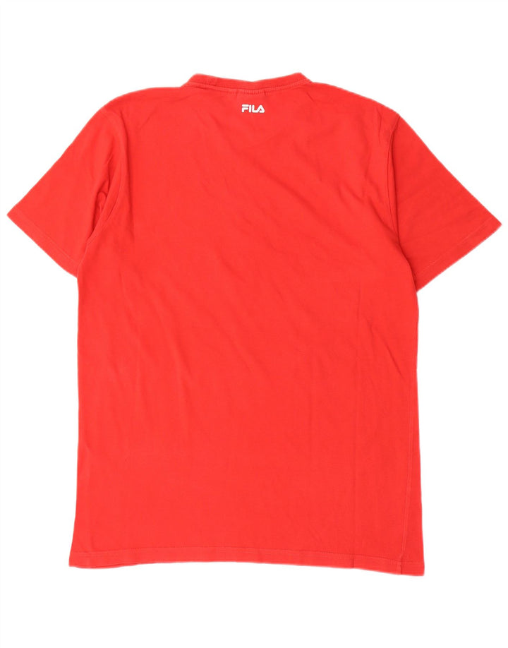Tricou grafic Fila pentru bărbați Top Bumbac Roșu Mediu