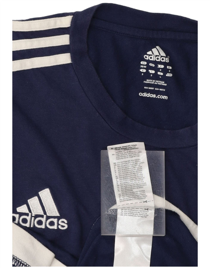 Tricou pentru bărbați ADIDAS Top UK 38/40 Medium Bleumarin Bumbac