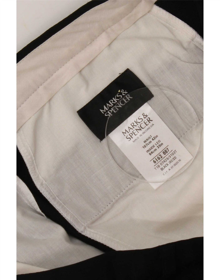 Pantaloni Capri pentru bărbați Marks & Spencer W42 L23 Poliester negru