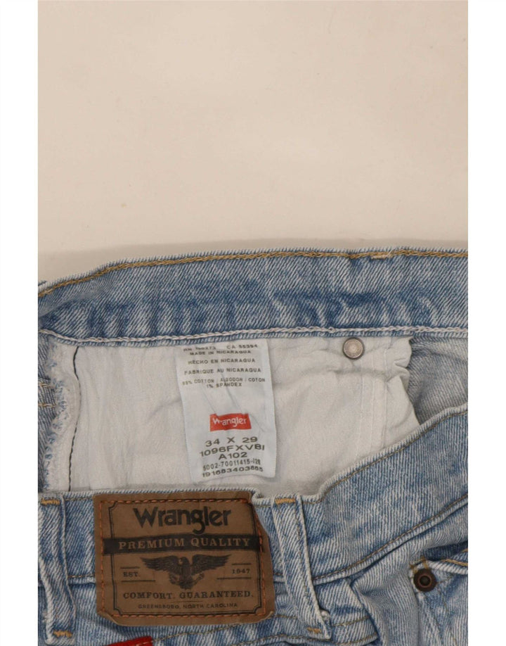 Blugi tăiați pentru bărbați Wrangler W34 L23 Bumbac albastru