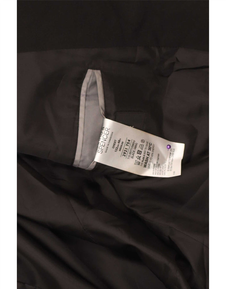 Jachetă pentru bărbați Marks & Spencer cu 2 nasturi, UK 48 2XL, poliester negru