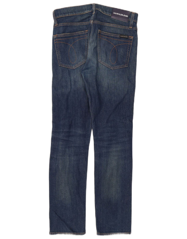 Calvin Klein Blugi slim pentru femei Distressed W28 L30 Bumbac albastru