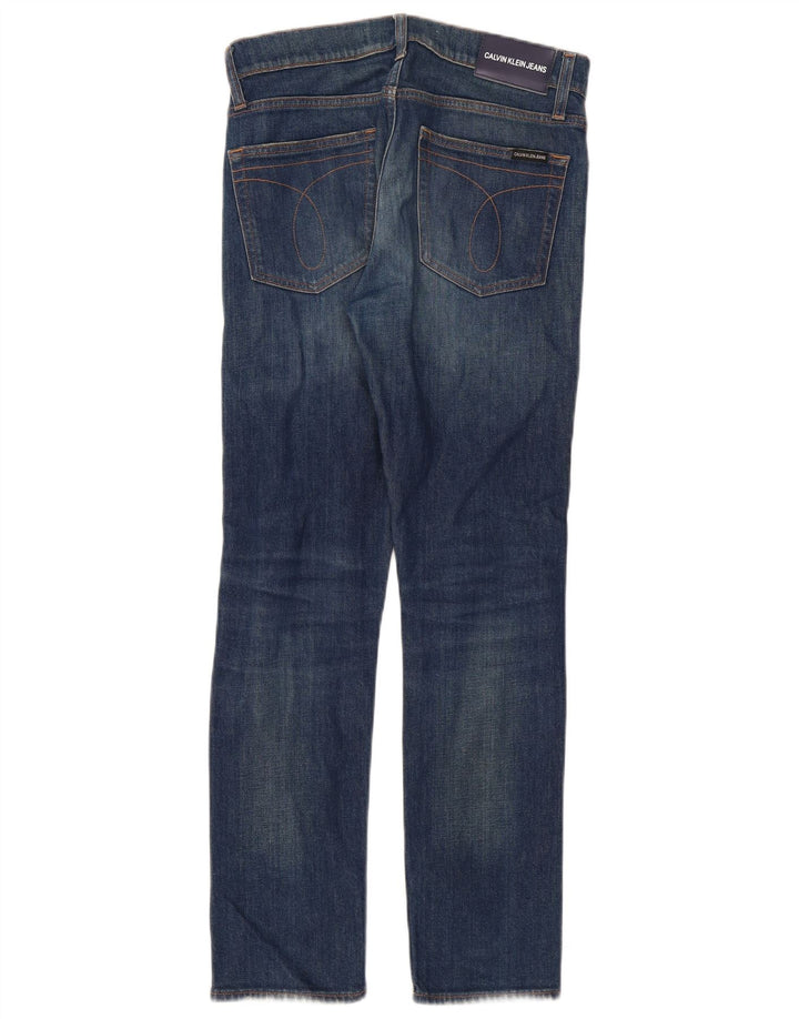 Calvin Klein Blugi slim pentru femei Distressed W28 L30 Bumbac albastru