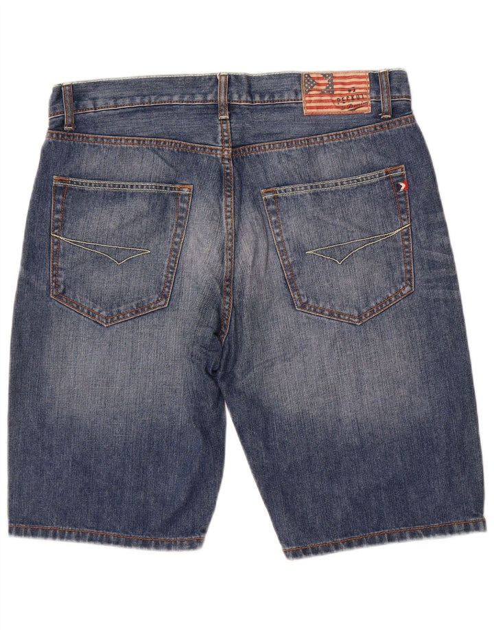 Pantaloni scurți din denim pentru bărbați Peckott W33, bumbac albastru mediu