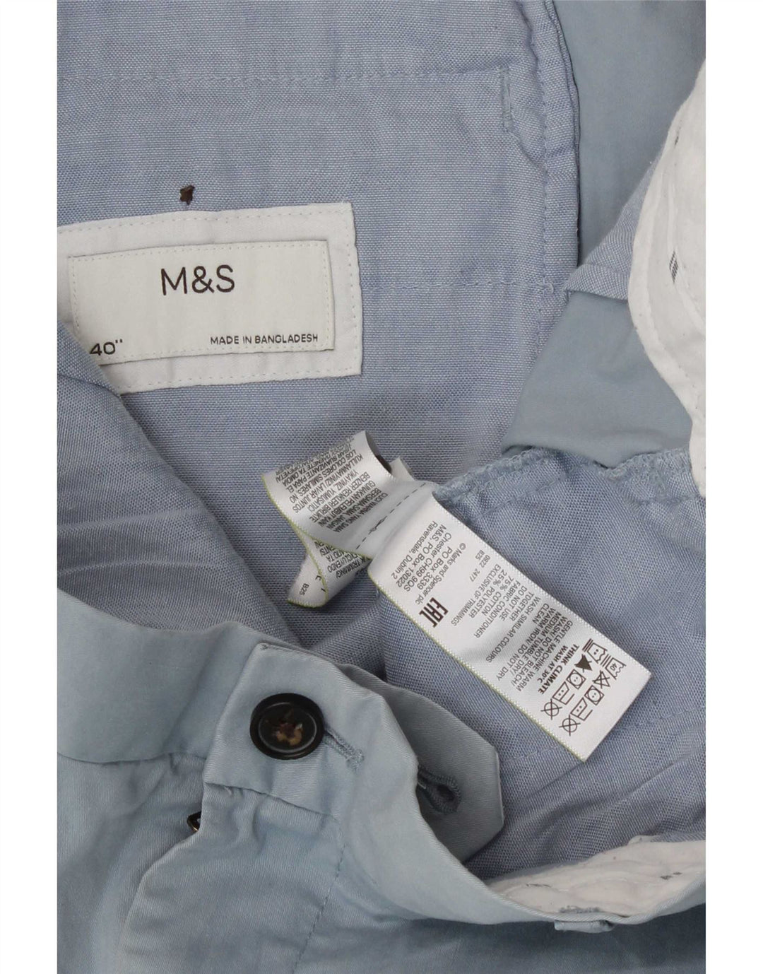 Pantaloni scurți chino pentru bărbați Marks & Spencer W40 XL Bumbac albastru