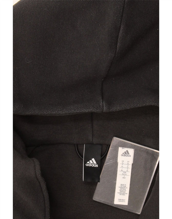 Pulover Adidas pentru bărbați, cu fermoar, XL, poliester negru
