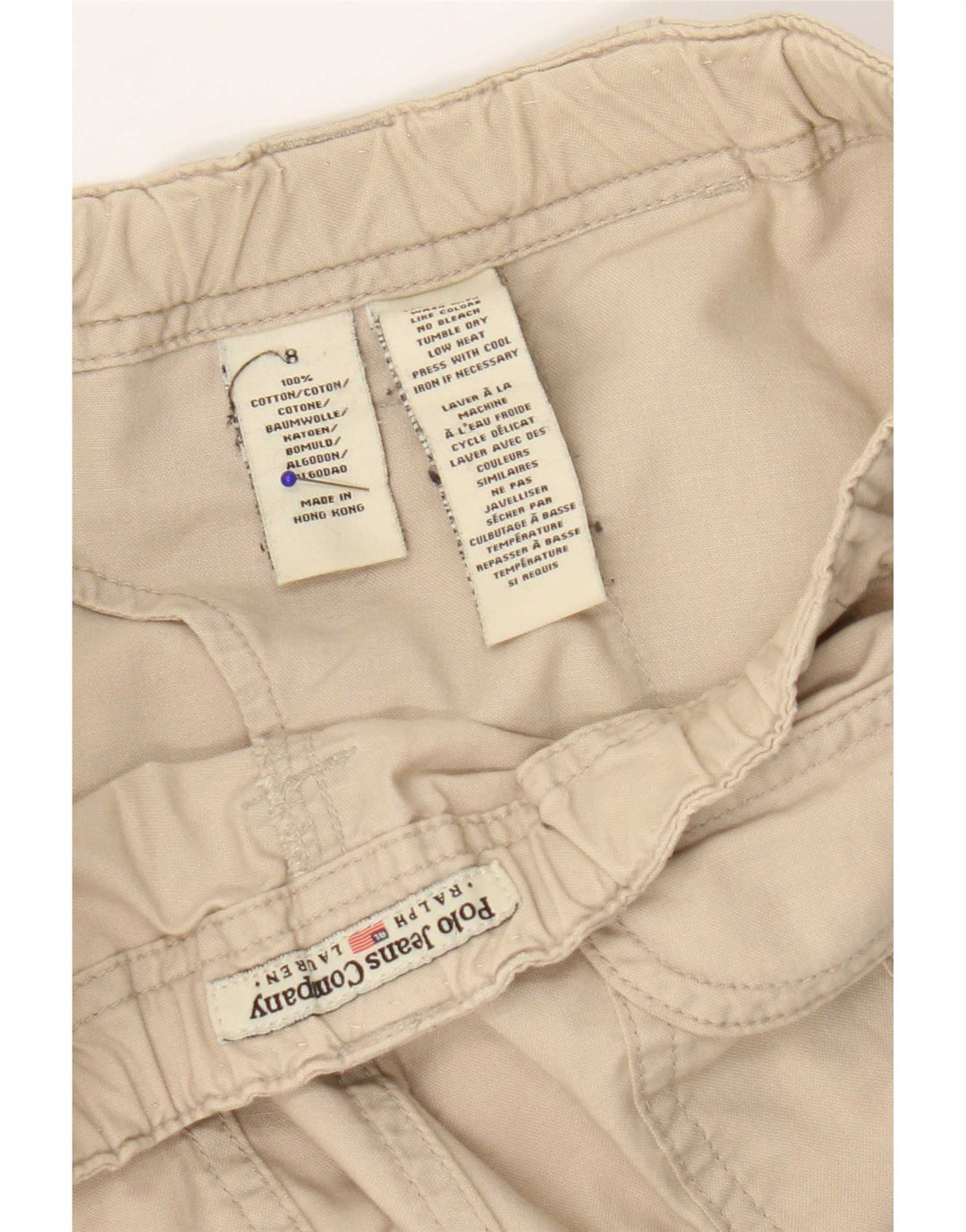 Pantaloni cargo drepti pentru femei Ralph Lauren US 8 Medium W30 L29 Bej