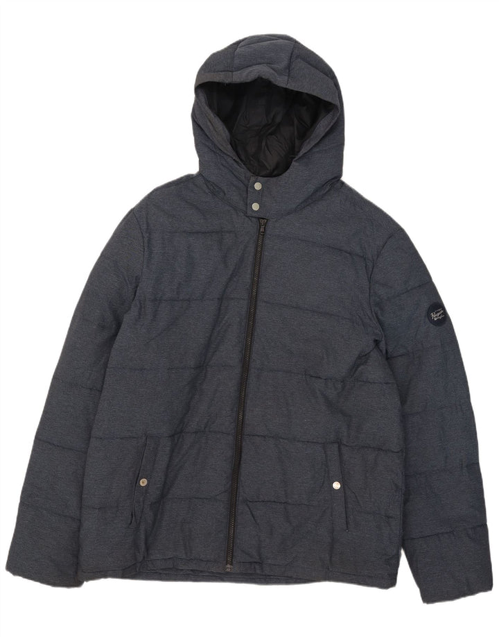 Jachetă căptușită cu glugă pentru bărbați Penguin UK 44 2XL Poliamidă bleumarin