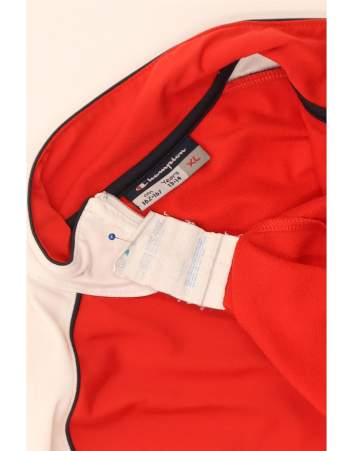 Jachetă de trening pentru băieți Champion 13-14 ani XL poliester color bloc roșu