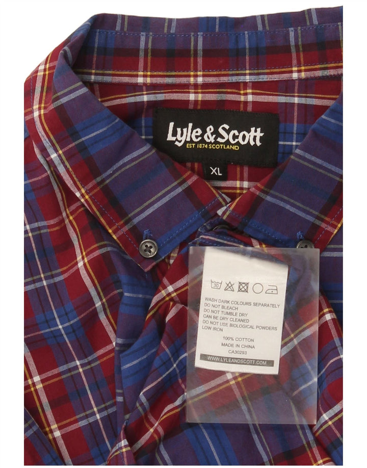 Cămașă pentru bărbați Lyle & Scott XL Blue Check Bumbac