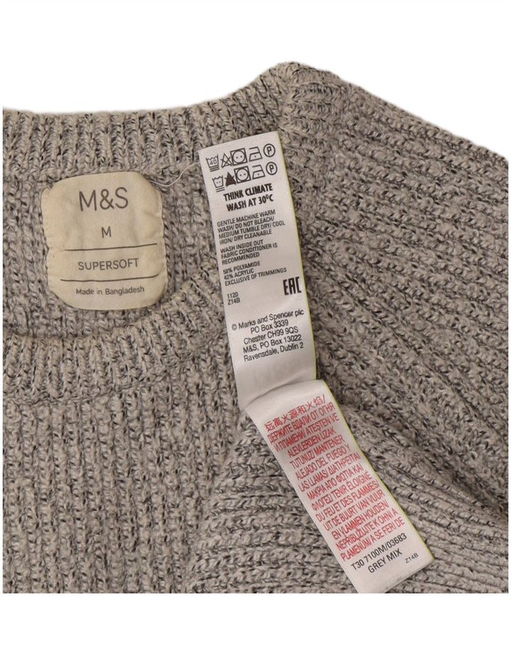Pulover pentru femei Marks & Spencer cu decolteu rotund UK 12 Medium Gri Pete