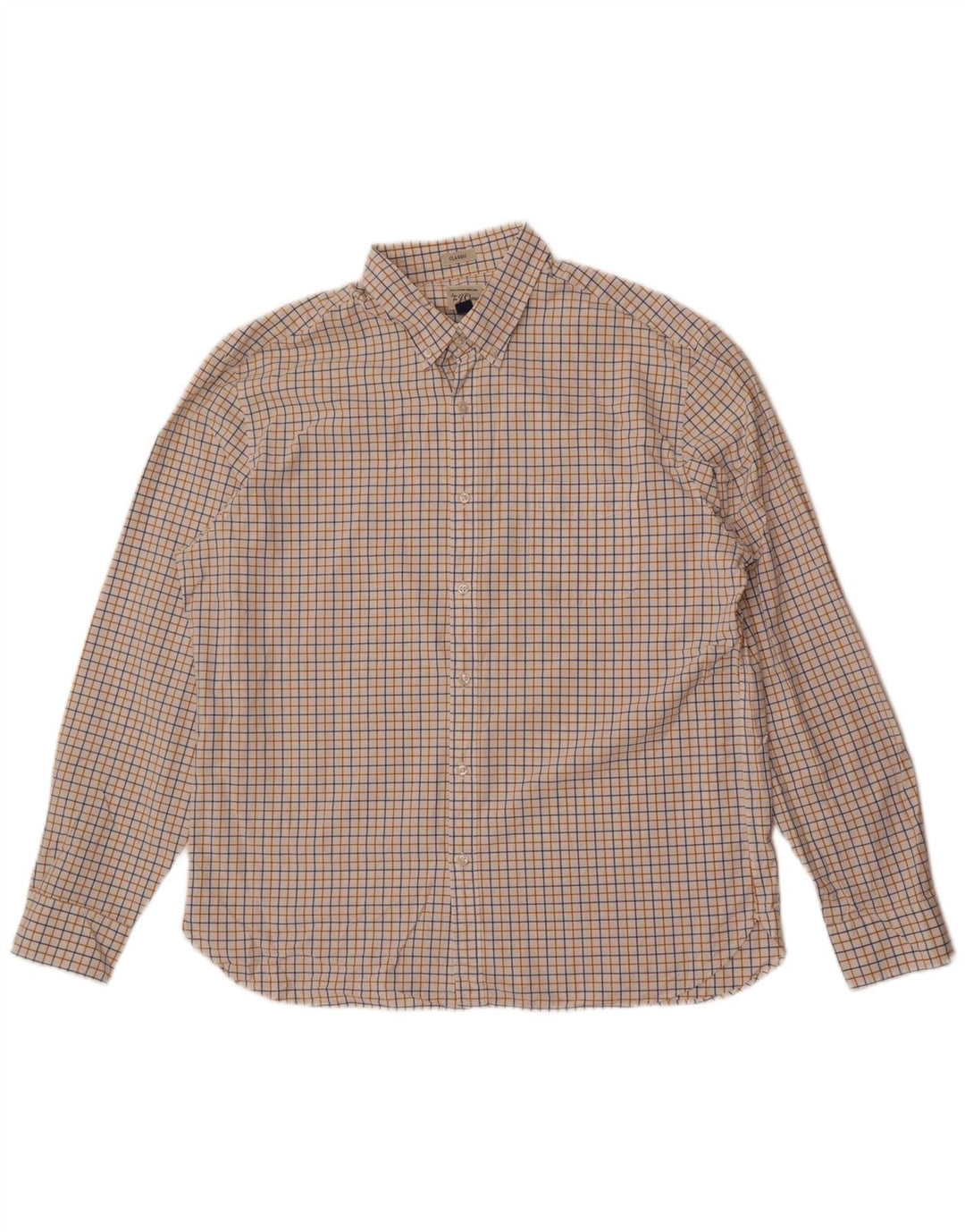 Cămașă clasică pentru bărbați J. Crew, XL, bumbac cu carouri albe