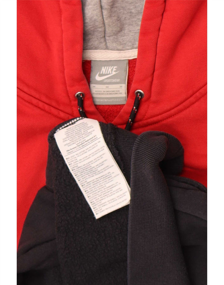 Pulover Nike pentru bărbați, cu formă regulată, cu glugă, roșu mediu, bumbac color bloc
